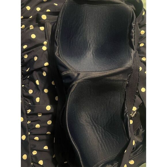 Lands' End Women's Plus Size 22W Polka Dot Tankini Swim Top Black - Picture 5 of 6